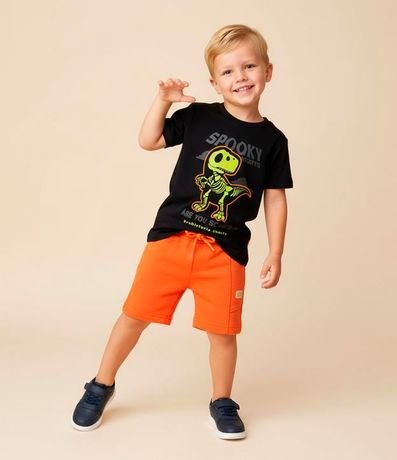 Remera Infantil con Estampa de Dino Esqueleto - Tam1 a 6 años 1