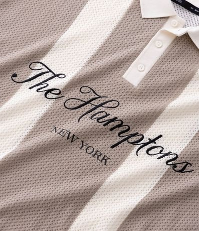 Remera Polo Oversized en Punto Rayada con Bordado The Hamptons 4