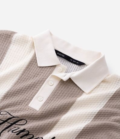 Remera Polo Oversized en Punto Rayada con Bordado The Hamptons 5