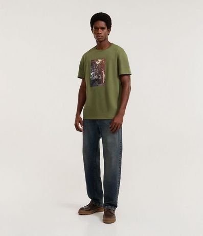 Remera Comfort en Algodón con Estampa de Paisaje 2