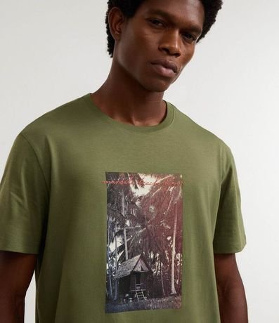 Remera Comfort en Algodón con Estampa de Paisaje 3