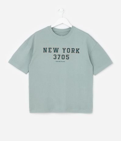 Remera Infantil con Estampa New York Frente y Espalda - Talle 5 a 14 años