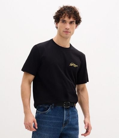 Remera Comfort en Algodón con Estampa de Follaje Royal Palace