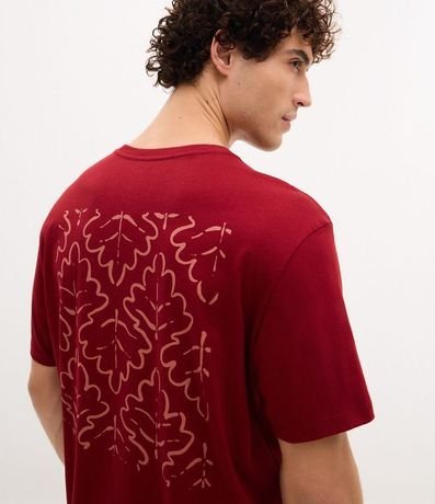 Remera Comfort en Algodón con Estampa de Follaje Natureza 3