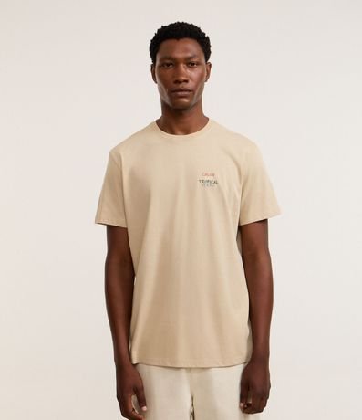 Remera en Algodón con Estampa Tropical Verano 1