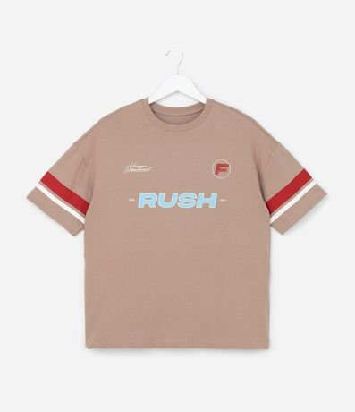 Remera Infantil con Rayas y Lettering - Talle 5 a 14 años