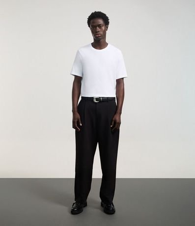 Remera Slim en Algodón con Textura Acanalada 2