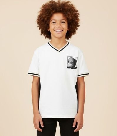 Remera Infantil con Estampa y Lettering Stay Steady - Talle 5 a 14 años