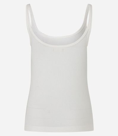 Blusa Acanalada en Rib con Escote U y Bretel Fino 4