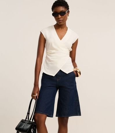 Bermuda Jorts en Jeans Raw con Cintura Sastre 2