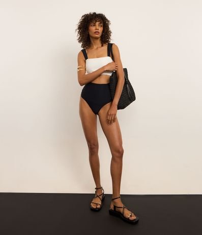 Malla en Microfibra Acanalada Bicolor con Recorte Cutout 2