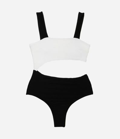 Malla en Microfibra Acanalada Bicolor con Recorte Cutout 5