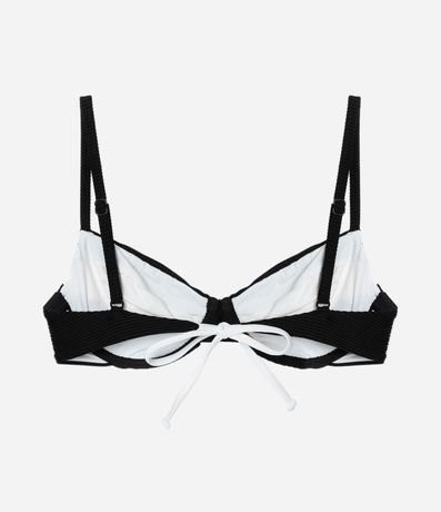 Bikini Top Media Taza en Microfibra Acanalada Bicolor 6