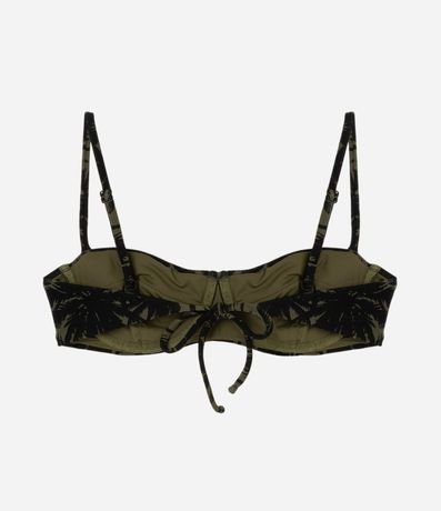 Bikini Top Media Taza en Microfibra con Estampa de Follaje 7