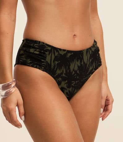 Bikini Bombacha Sunkini en Microfibra con Estampa de Follaje 2