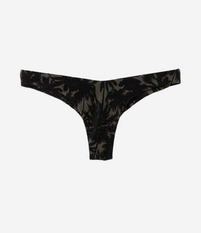 Bikini Bombacha Pernera Alta en Microfibra con Estampa de Follaje 5