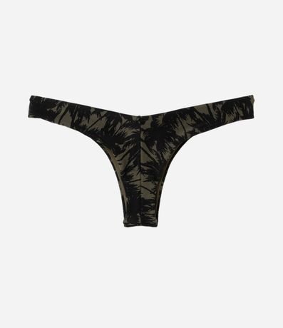 Bikini Bombacha Pernera Alta en Microfibra con Estampa de Follaje 6