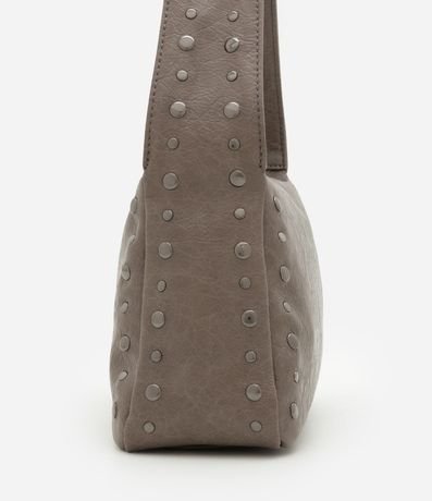 Cartera Baguette en PU Desteñido con Bretel Ancho y Tachas 2