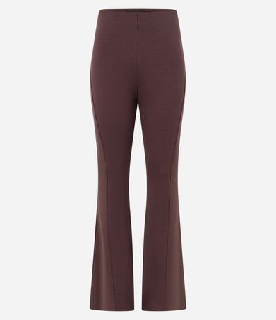 Pantalón Flare en Punto Roma con Cintura Alta 1