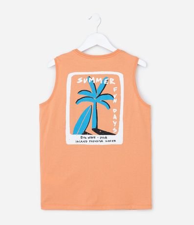 Musculosa Infantil con Estampa Frente y Espalda Palmeras - Talle 5 a 14 años 2
