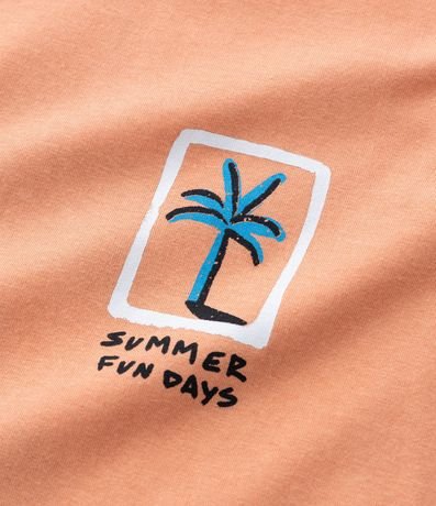 Musculosa Infantil con Estampa Frente y Espalda Palmeras - Talle 5 a 14 años 3