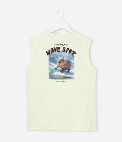Musculosa Infantil con Estampa Frente y Espalda Capivara - Talle 5 a 14 años 1