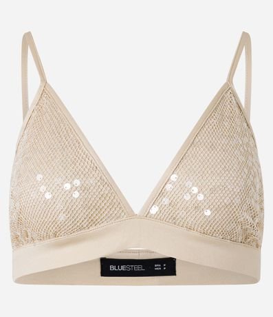 Blusa Top Cropped con Tela y Lentejuela 6