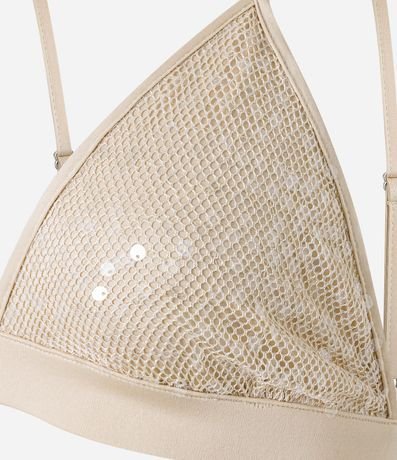 Blusa Top Cropped con Tela y Lentejuela 7