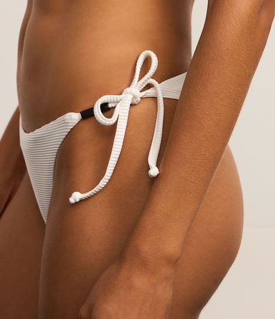 Bikini Bombacha Lazo en Microfibra Acanalada con Adornos Laterales 3