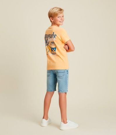 Remera Infantil con Estampa Frente y Espalda Limonada - Talle 5 a 14 años