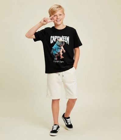 Remera Infantil con Estampa Carpincho de Halloween - Talle 5 a 14 años 1