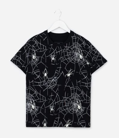 Remera Infantil con Estampa Telas de Araña - Tam  5 a 14 años 2