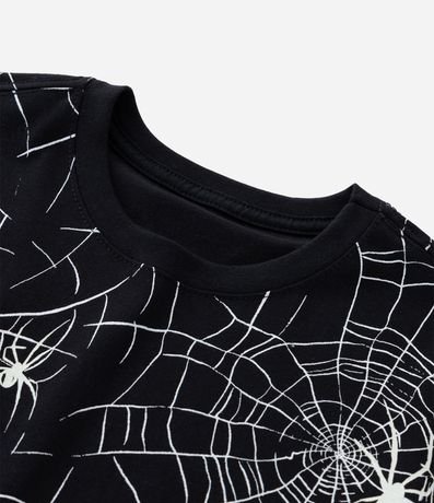 Remera Infantil con Estampa Telas de Araña - Tam  5 a 14 años 6