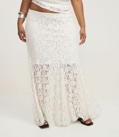 Pollera Larga en Encaje con Forro Curve & Plus Size 2