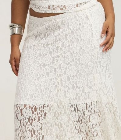 Pollera Larga en Encaje con Forro Curve & Plus Size 3