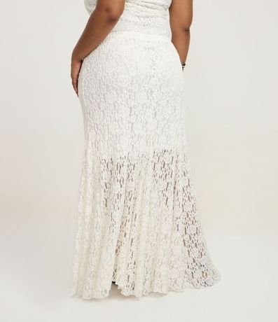 Pollera Larga en Encaje con Forro Curve & Plus Size 4