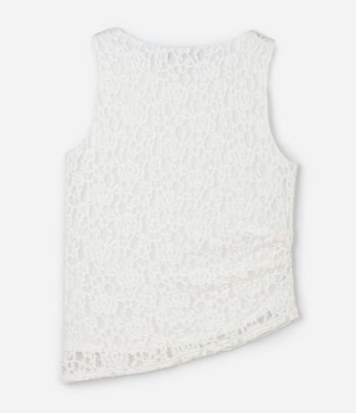 Blusa Sin Manga en Encaje con Bajo Asimétrico Curve & Plus Size 6