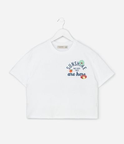 Remera Boxy Infantil con Estampa Frente y Espalda Sunshine - Talle 5 a 14 años 2