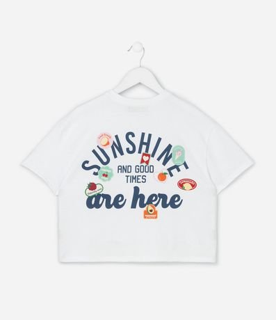 Remera Boxy Infantil con Estampa Frente y Espalda Sunshine - Talle 5 a 14 años 3