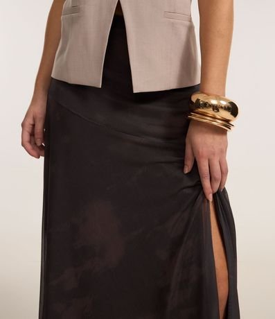 Pollera Midi en Tule con Estampa Manchada y Bajo Asimétrica 4