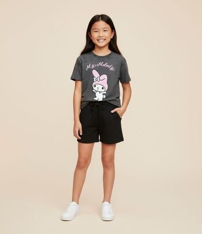 Remera Oversized Infantil Marmorizada My Melody - Talle 5 a 14 años