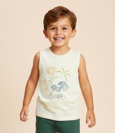 Musculosa Infantil con Estampa Playa - Talle 1 a 6 años