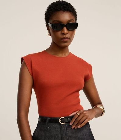 Blusa en Rib Sin Sisa