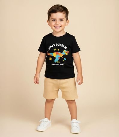 Remera Infantil con Estampa Dino Bloques de Montar - Talle 1 a 6 años 2
