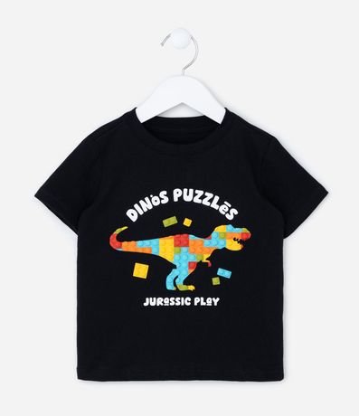Remera Infantil con Estampa Dino Bloques de Montar - Talle 1 a 6 años 4