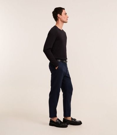 Remera Regular en Waffle con Cuello Redondo y Texturizada 4