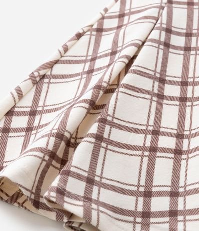 Short Pollera Infantil de Cuadros con Pliegues - Talle 5 a 14 años 5