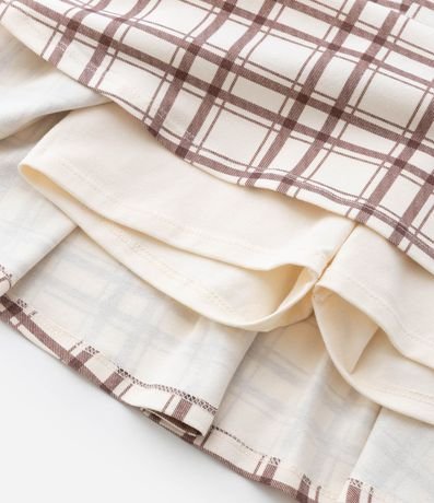 Short Pollera Infantil de Cuadros con Pliegues - Talle 5 a 14 años 7