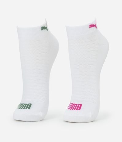 Kit 02 Medias Caña Corta Deportivas en Algodón Puma 1