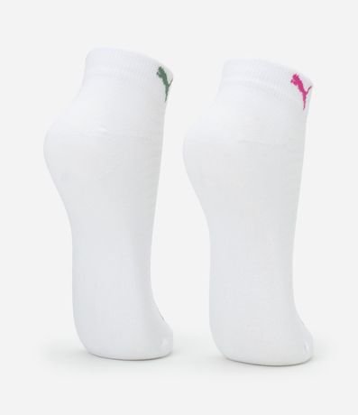 Kit 02 Medias Caña Corta Deportivas en Algodón Puma 3